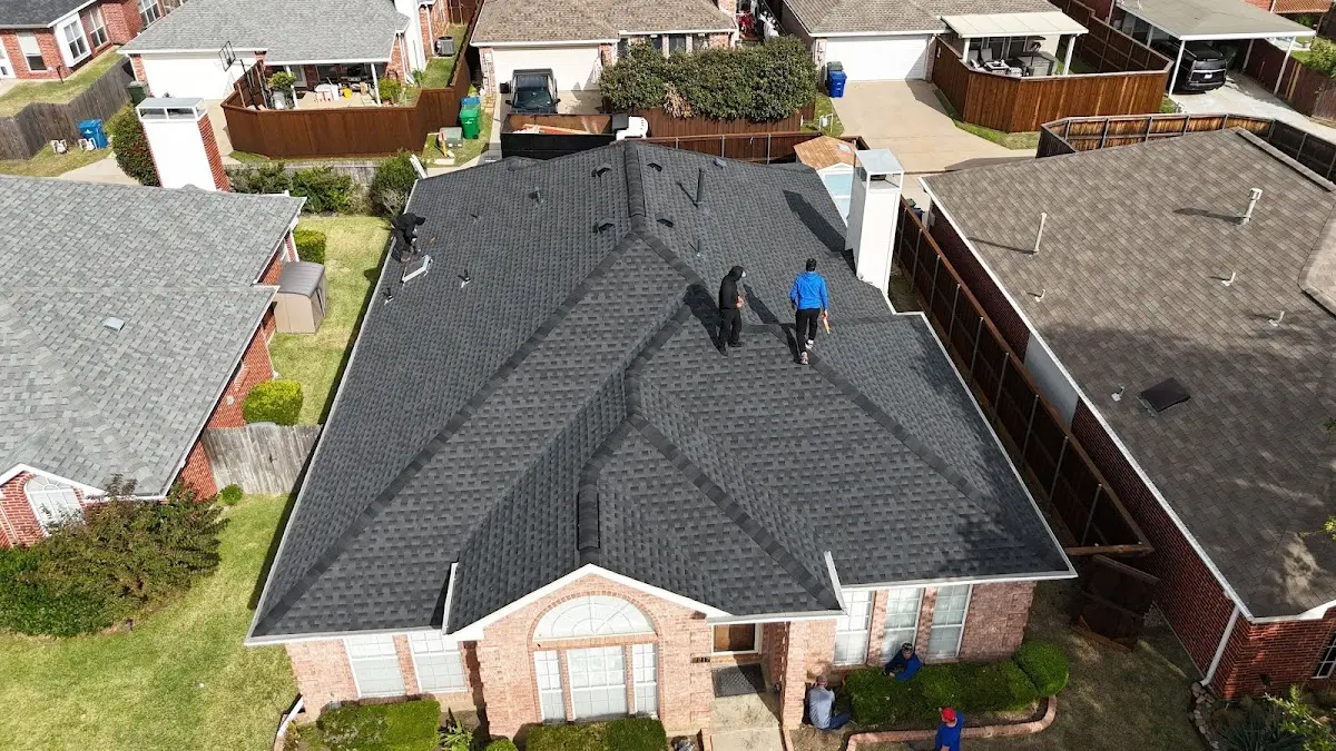 Slate & Tile Roof Repair work in progress on a Middleburg Heights property